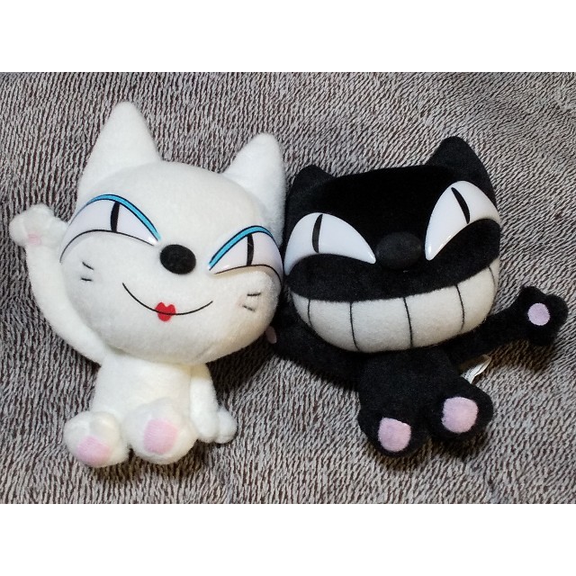 ヤマト運輸」白猫黒猫のぬいぐるみとお菓子缶(ウォークスルー)セット