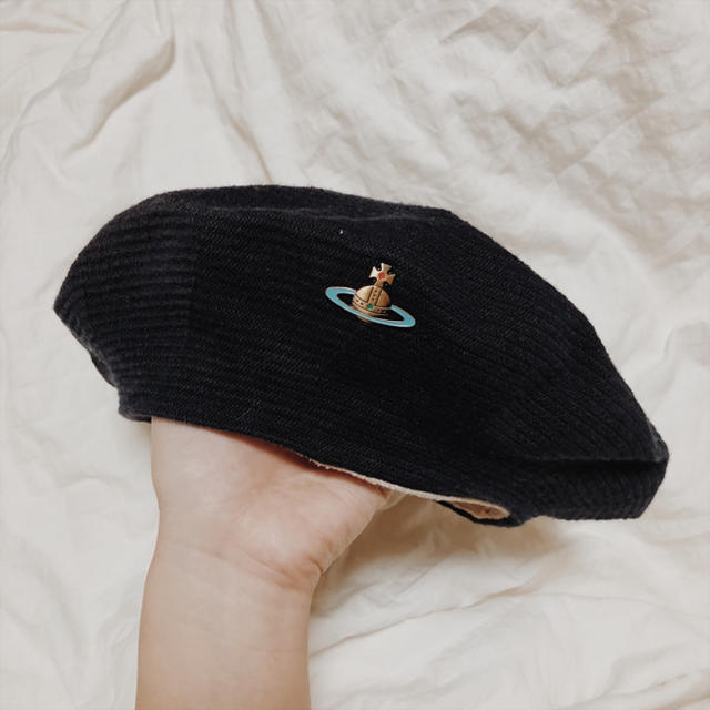 Vivienne Westwood ベレー帽 S~M 黒 Vivienne Westwood サマーニット