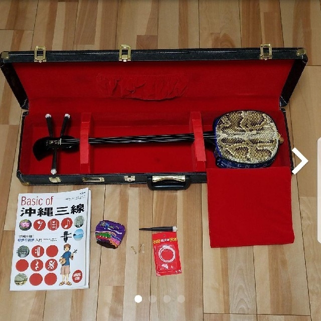 三線 沖縄三線 本体 ハードケース付き ヴィンテージ三線 三線 沖縄三線