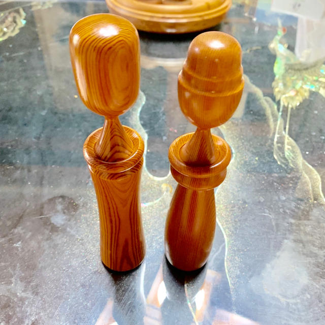 屋久杉 夫婦こけし人形 屋久杉こけし夫婦屋久島縄文杉世界遺産