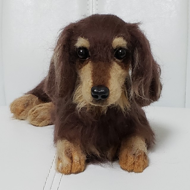 羊毛フェルト ミニチュアダックス