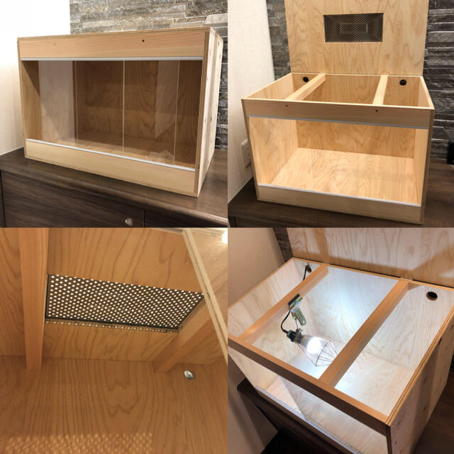 爬虫類ケージ 木製ケージ 9040 フトアゴ ハリネズミ フルオプション