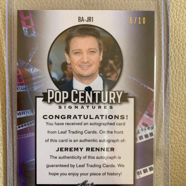 ジェレミーレナー直筆サイン8×10サイズOfficial Pix