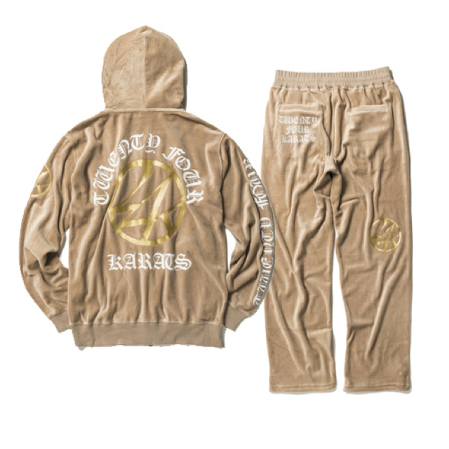 24karats セットアップ 24karats セットアップ EXILE ゴールド、グレー