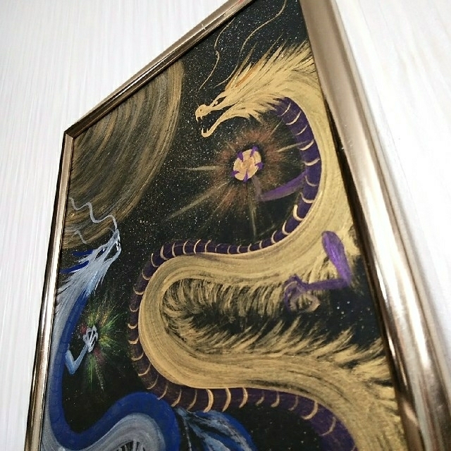 最強開運日セール☆【双竜高波動絵画】雅妙緑風・五皇妙覚