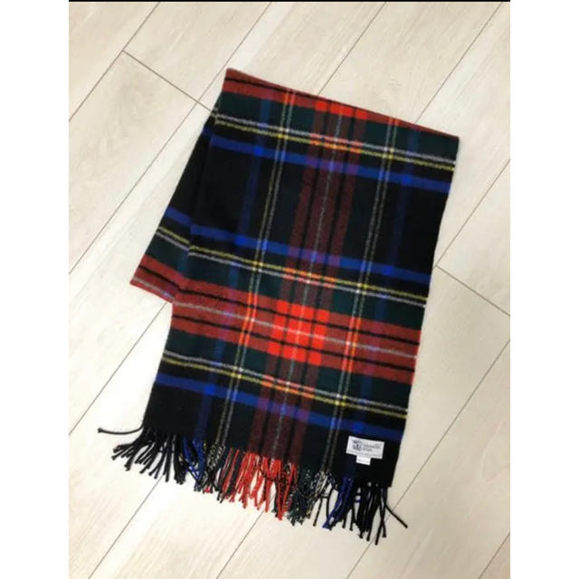 ジョンストンズ ブラックスチュアート大判ストール