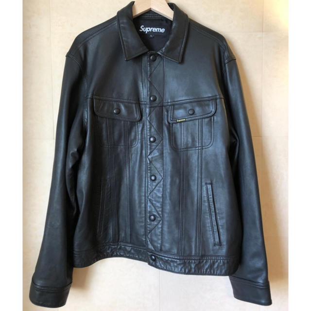 Supreme 18FW LEATHER TRUCKERJACKET suprem 18AW LEATHER TRUCKER