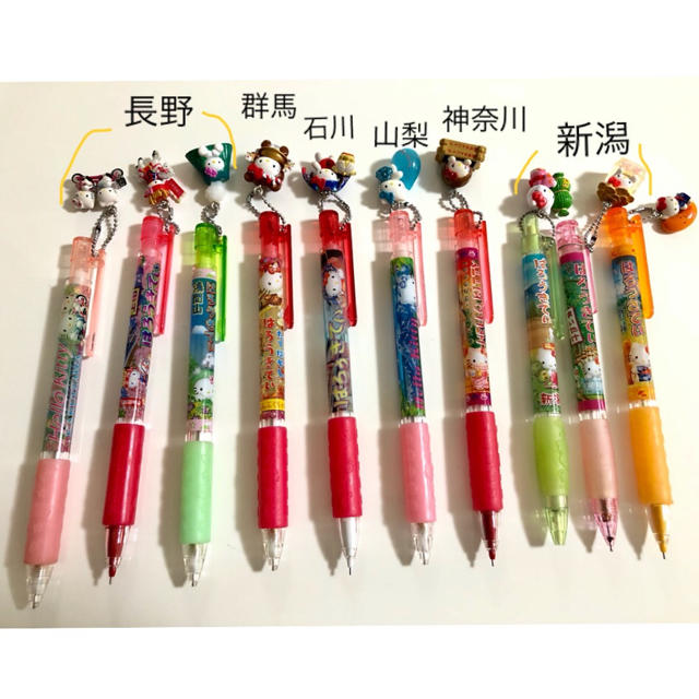 Hello Kitty ご当地ボールペン シャープペンまとめ売り 地域限定キティ