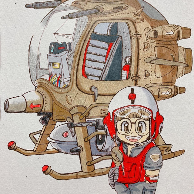 貴重 セル画 メカ鳥山明 Dr.スランプ アラレちゃん ドラゴンボール