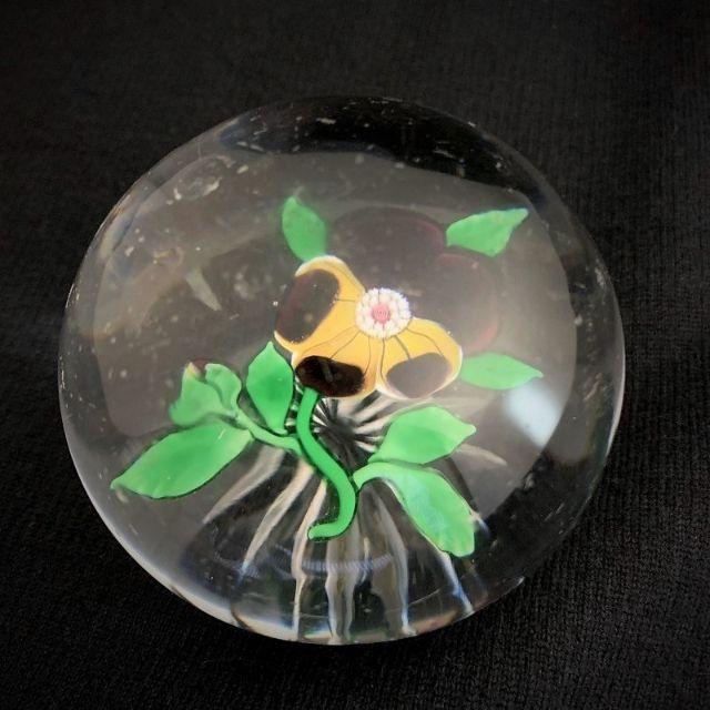 1850s スーパーアンティーク バカラ パンジー ペーパーウェイト