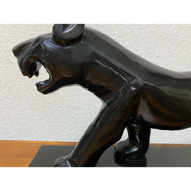 クロヒョウオブジェ 置物 黒豹 黒ヒョウ