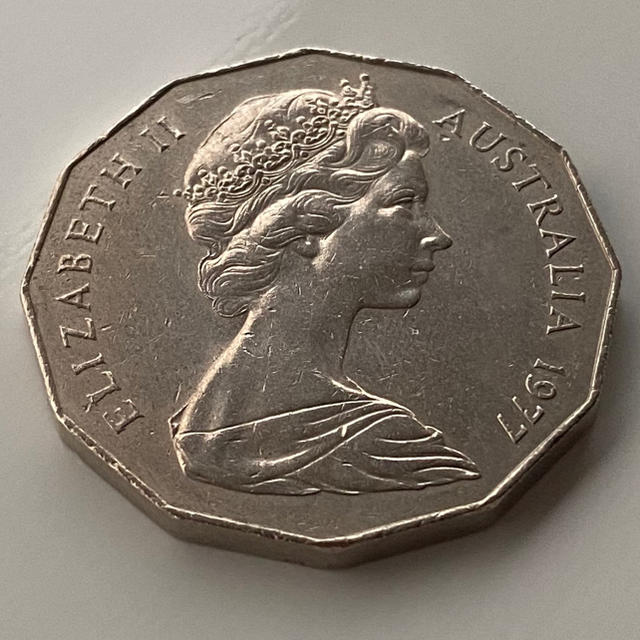 オーストラリア 1977 エリザベス女王 即位25周年 記念硬貨 6352の通販