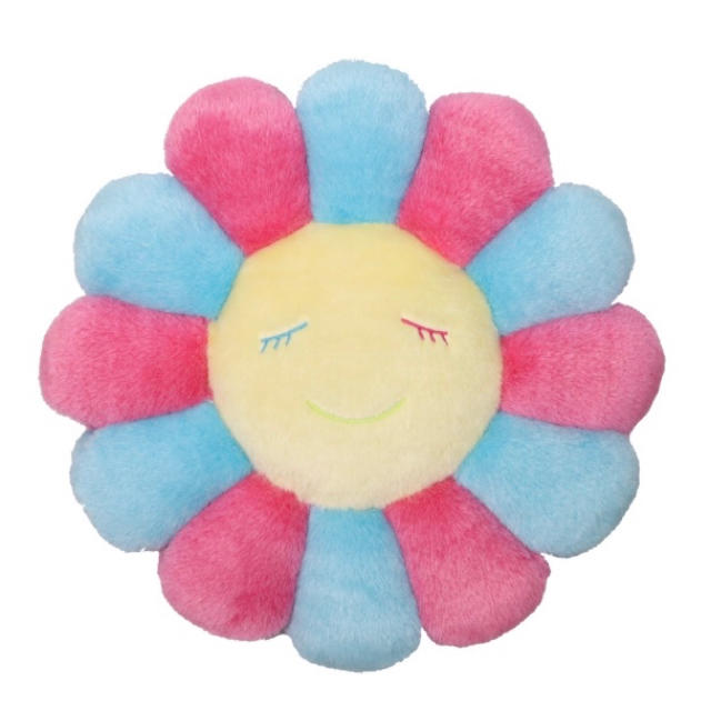 新品村上隆 30㎝ぬいぐるみ お花クッションレインボー カイカイキキ
