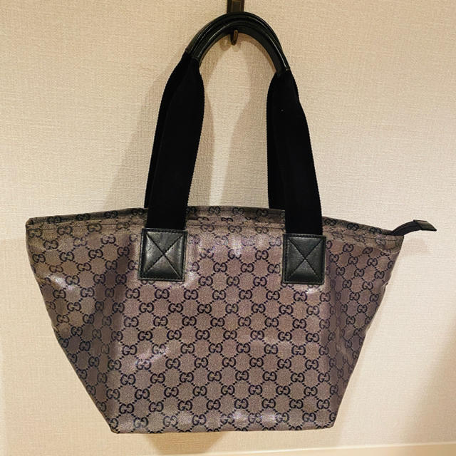GUCCI グッチ GGクリスタル ネイビー トートバッグ