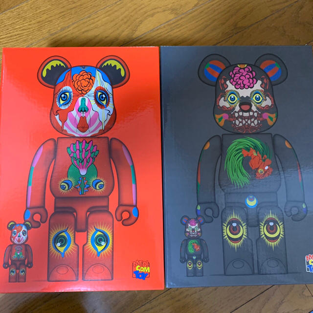 現代美術 田名網敬一 直筆サイン『BE@RBRICK 1000％赤』1205B 2026年