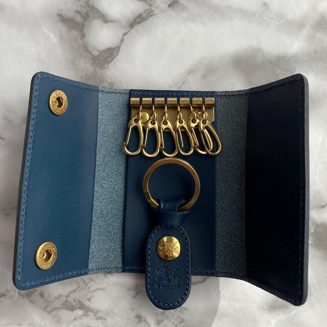 IL BISONTE - ☆新品未使用☆ イルビゾンテ 6連キーケース ネイビー