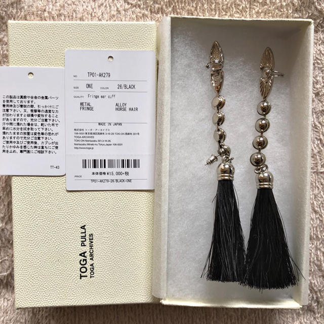TOGA PULLA フリンジイヤーカフピアス アクセサリー