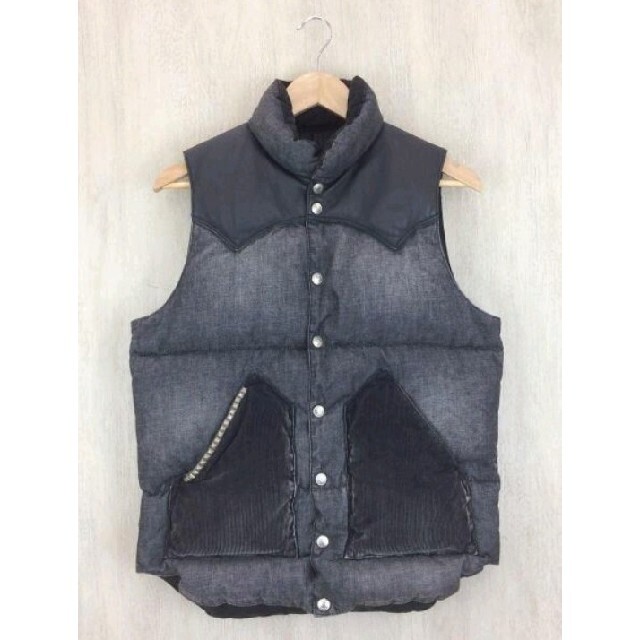 ロンハーマン ロッキーマウンテン レザーヨーク デニム ダウンベスト