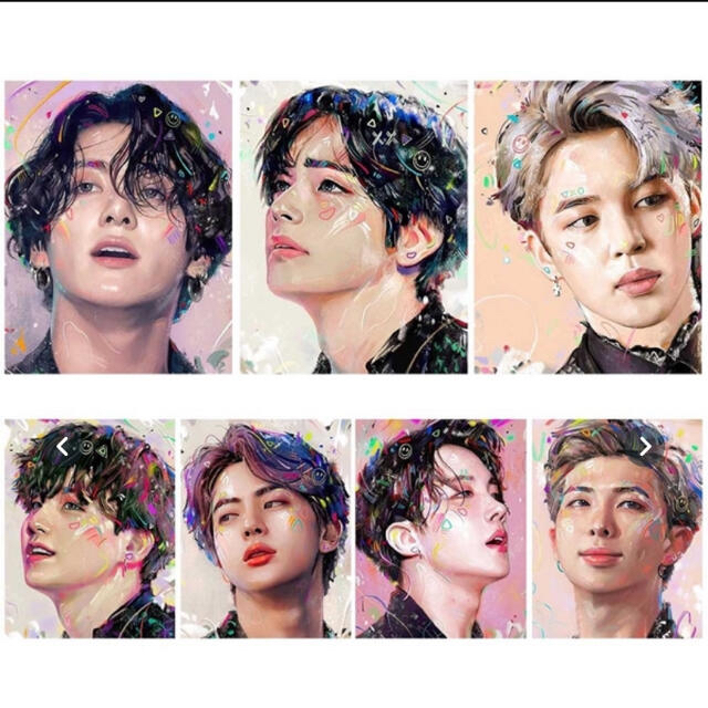 防弾少年団(BTS) - BTS ☆ V テテ ポスター 絵画プリント ペイント