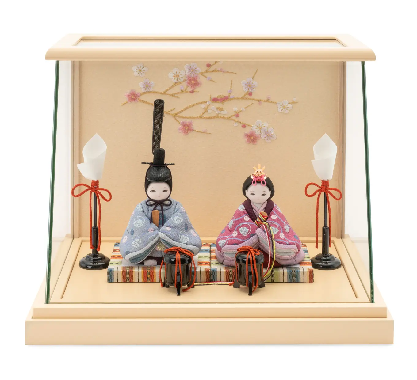 雛人形「れいれい 立雛 立涌に蝶（ケース入）」｜雛人形の通販 ふらここ