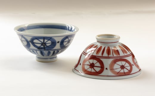 伊万里焼】伊万里陶苑 新丸紋 夫婦茶碗 070-H963 - 佐賀県伊万里市