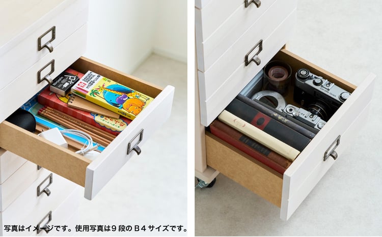 チェスト 天然木 7段 A4サイズ / 日本製 多段チェスト A4 木製