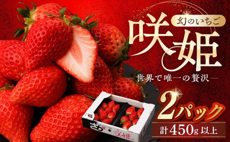 2026年1月以降発送】【際立つ甘さ！】幻のいちご『咲姫』2パック（計