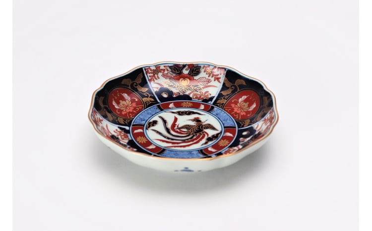 伊万里焼】瀬兵窯 古伊万里金彩牡丹木甲4.5寸皿 5枚セット 丸兄商社