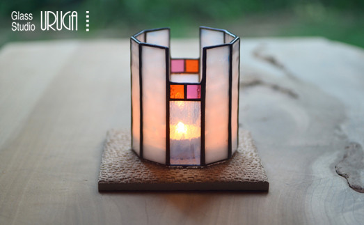 ステンドグラス キャンドルスタンド 雪灯り（ゆきあかり） HAF002