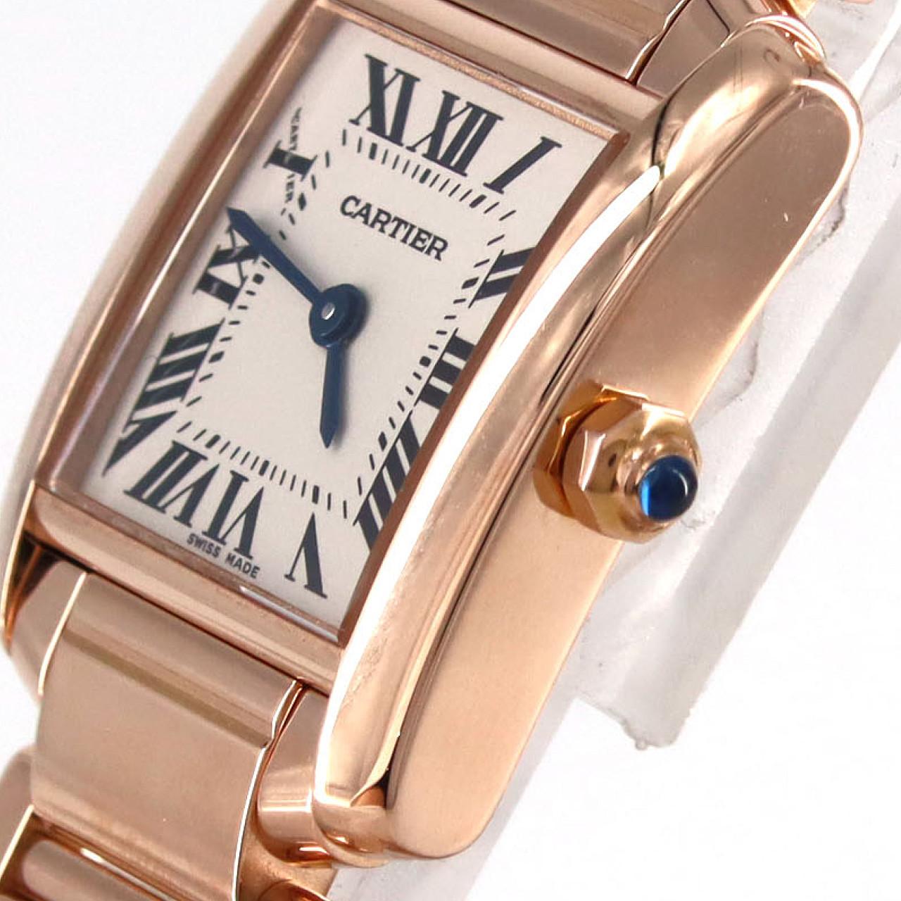 美品）Cartier タンクソロSM Cartierカルティエ タンクソロSMピンク