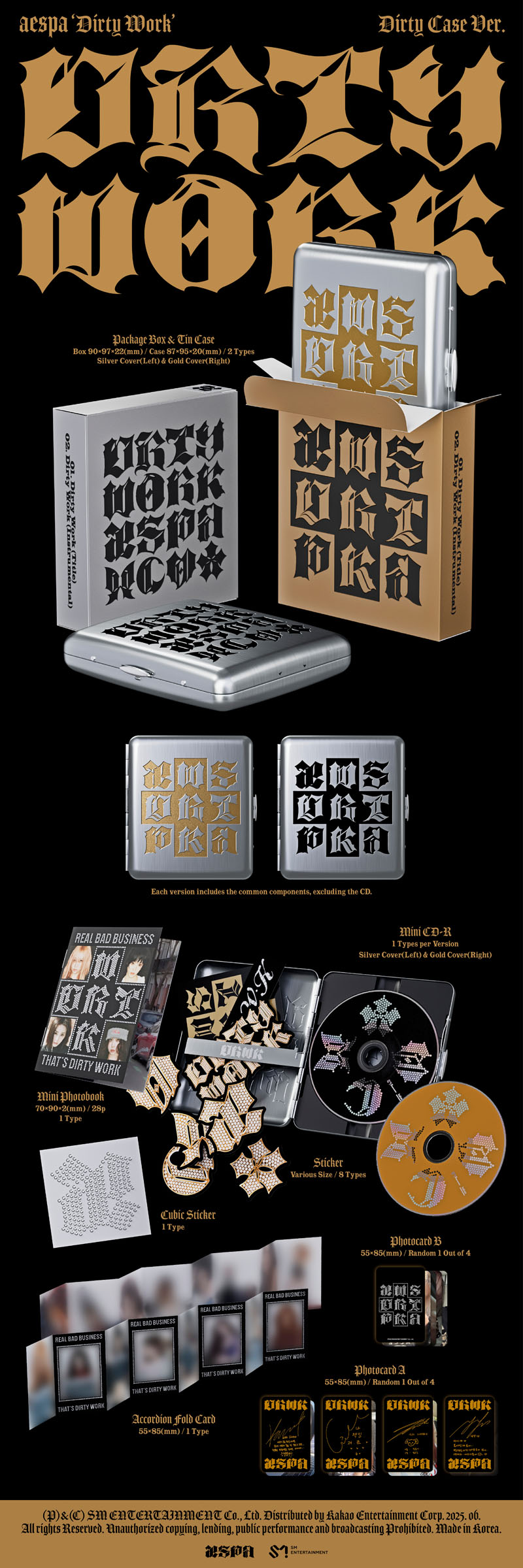 aespa Dirty Work Dirty Crew Ring トレカなし aespa Dirty Work Dirty