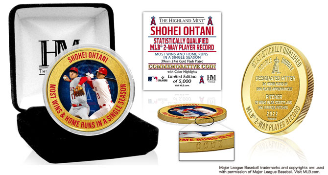MLB史上初】エンゼルス大谷翔平 2022投打ダブル規定到達記念グッズ|グッズ