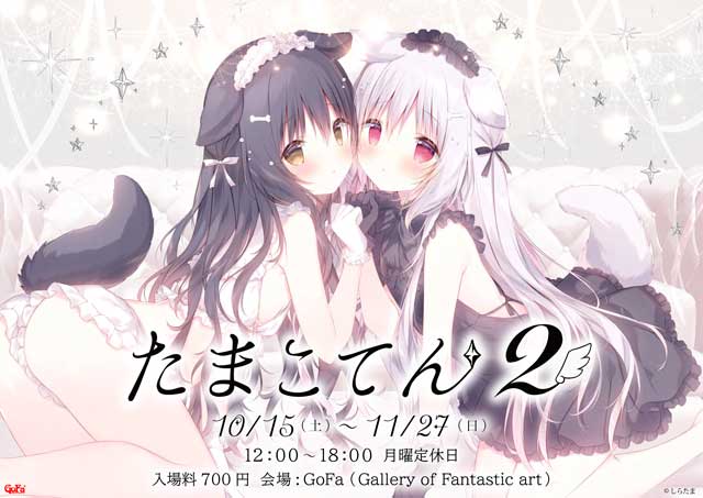 直筆サイン入りアートグラフ しらたま しらたまこ しろいいぬ くろい