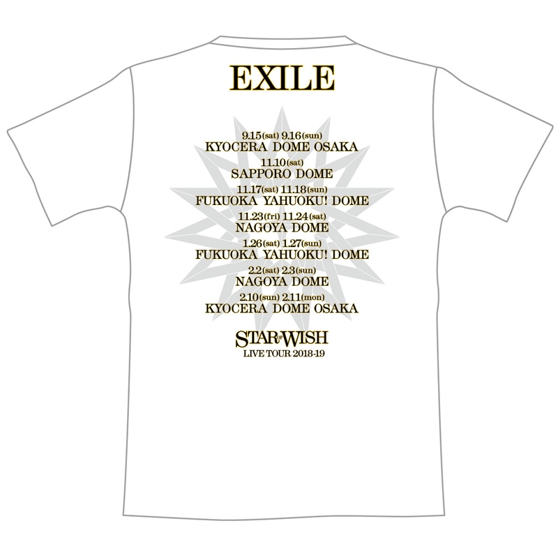ツアーTシャツWHITE Lサイズ STAR OF WISH : EXILE | HMV&BOOKS online
