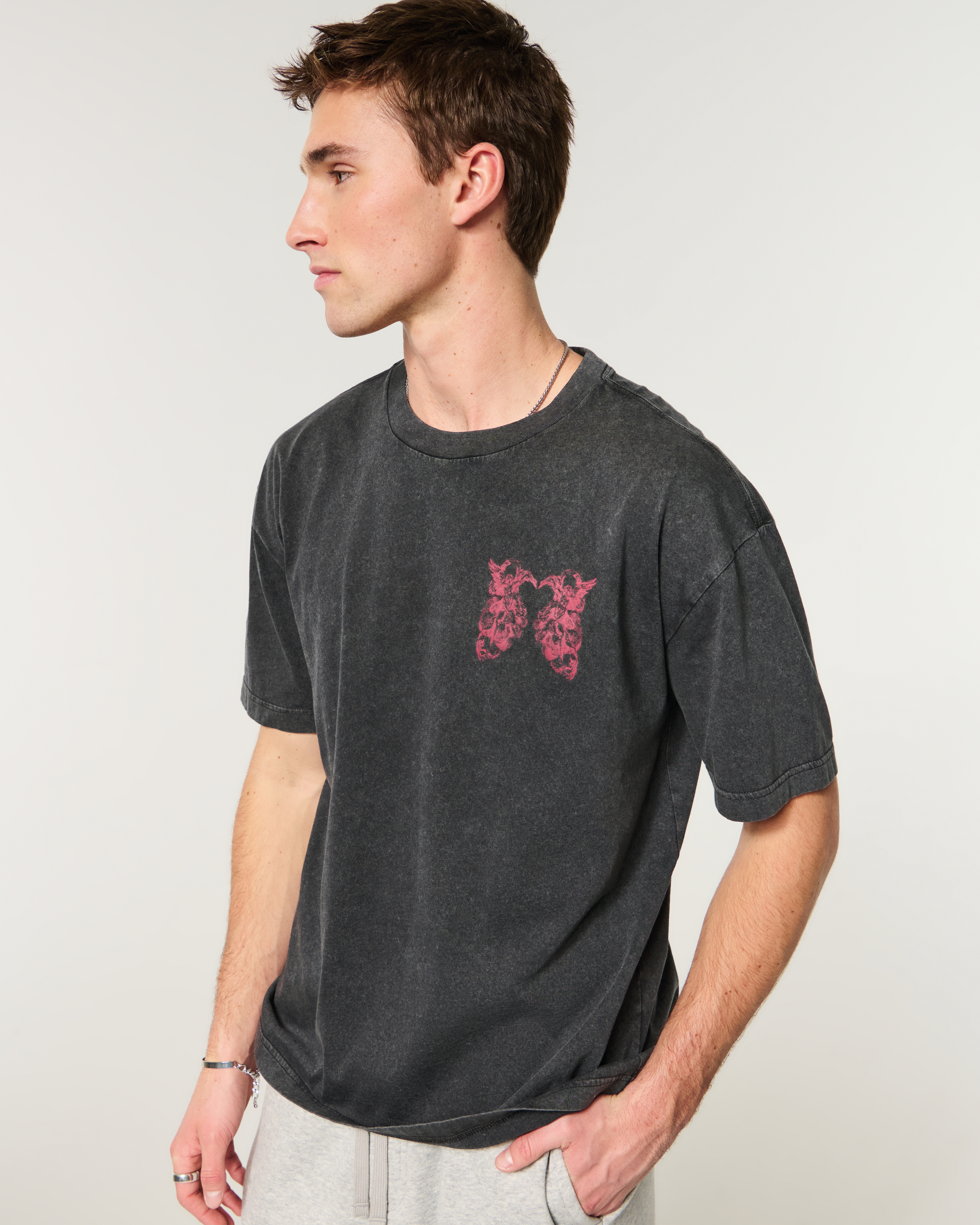 Hollister Boxy Marooned Tiki Lounge Graphic Tee at Hamilton Place