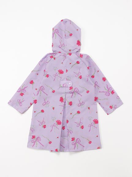 ローズリボンプリントレインコート（レインコート）｜Ribbon hakka