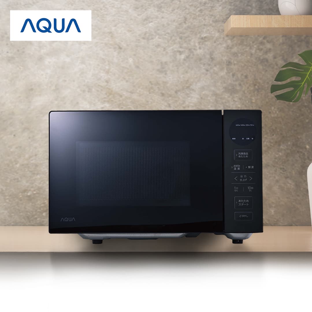 AQUA レンジ・トースター 電子レンジ 20L ブラック AQM-KF20P(K