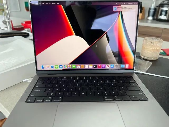 Apple MacBook Pro 14 Pol Chip M1 Prata 16Gb 512Ssd Completo