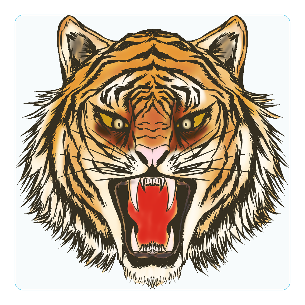 虎の顔アクリルコースター（四角）の商品購入ページ｜クリエイターの