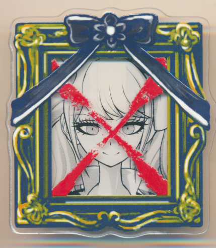 ダンガンロンパ 遺影 アクリルバッジ 江ノ島盾子 ダンガンロンパ 遺影