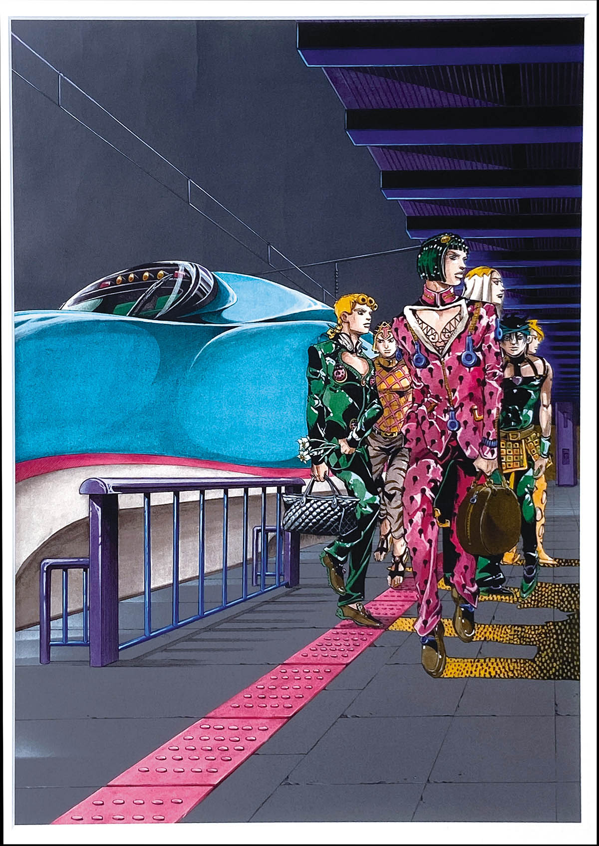 ジョジョの奇妙な冒険 徐倫&ブチャラティ 複製原画 ジョジョの奇妙な