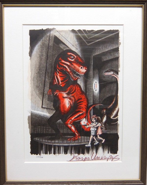 楳図かずお直筆サイン入り絵画 「屋敷」おろち 楳図かずお直筆サイン