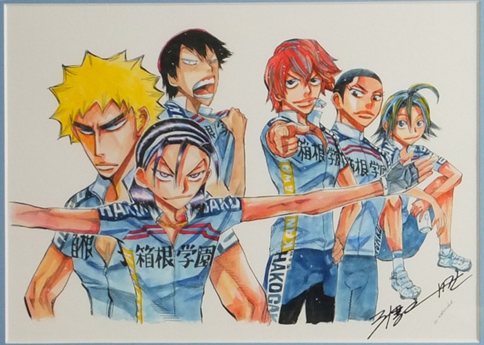 弱虫ペダル 渡辺航 先生 直筆イラスト入りサイン色紙 弱虫ペダル 渡辺