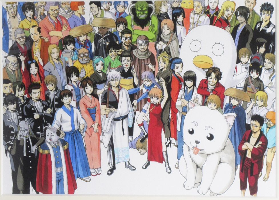 銀魂 アニメジャパン限定原画 銀魂 複製原画 集合 額縁入り 銀魂 複製