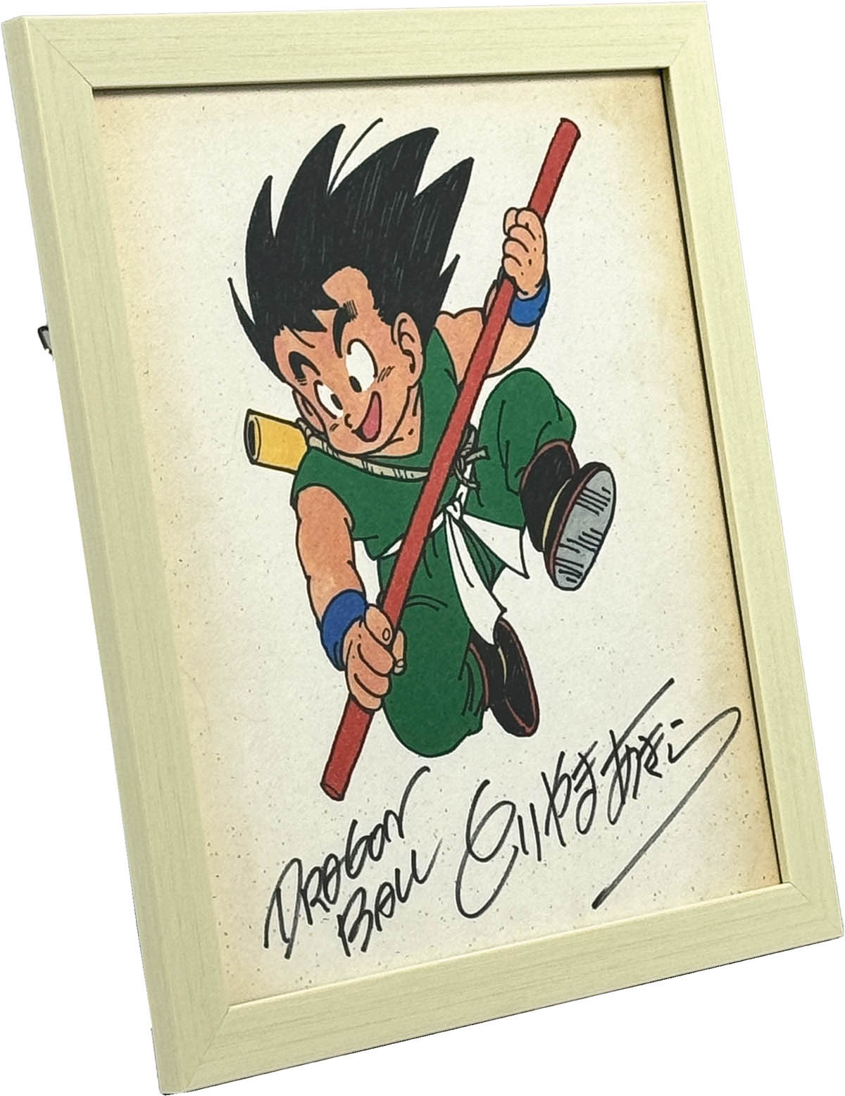 直筆サイン入り】鳥山明直筆イラスト ドラゴンボール 孫悟空 色紙