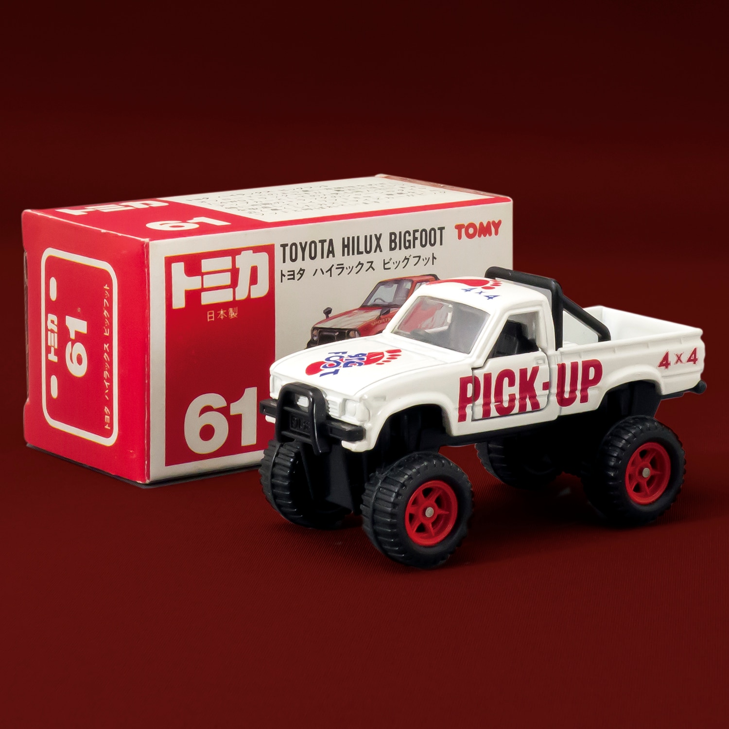 赤箱 トミカ61 JJクラブ特注 トヨタ ハイラックス ビッグフット 日本製