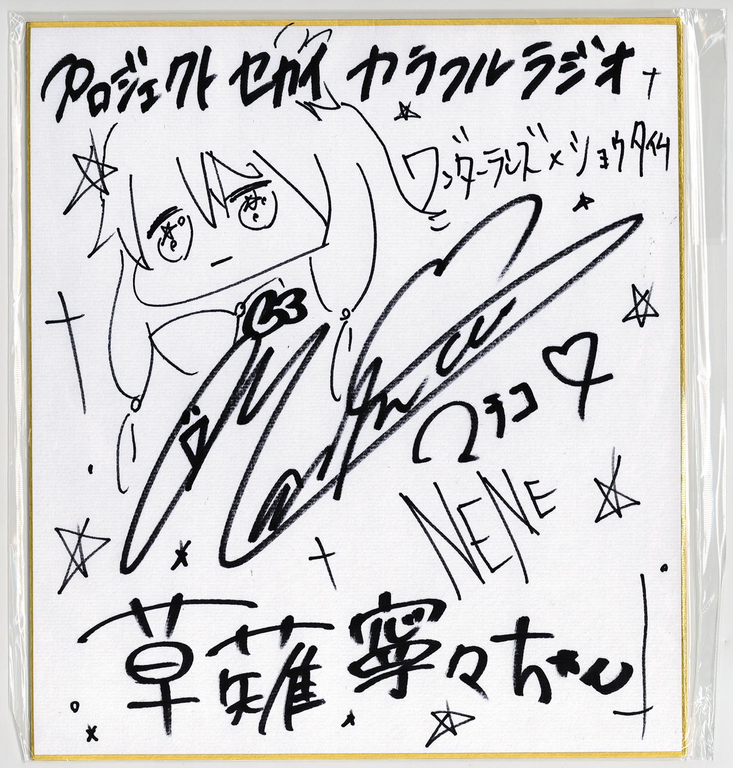 TARAKO直筆（イラスト入）サイン色紙&千社札10枚付き 2025年最新