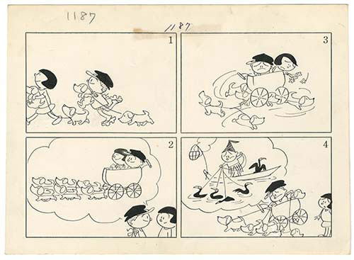 横山隆一直筆原稿「フクちゃん」