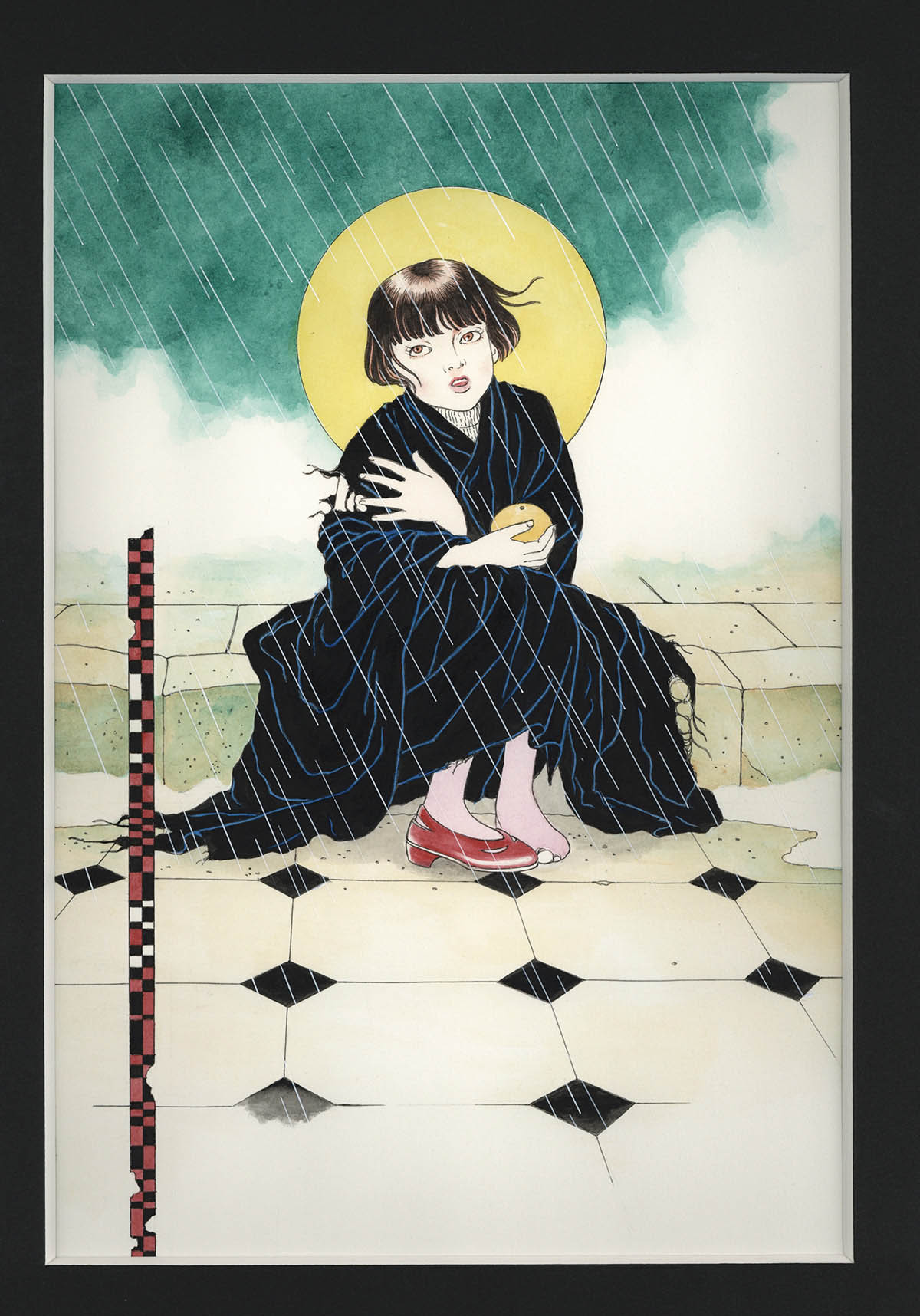 丸尾末広 複製原画 少女椿 みどりちゃん 直筆サイン、エディション