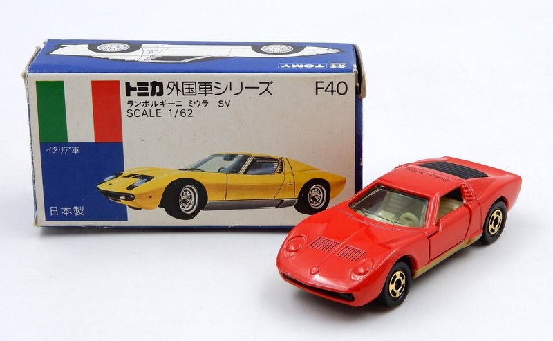 トミカ F40 空箱 ランボルギーニミウラSV 当時物 青箱 人気定番，品質